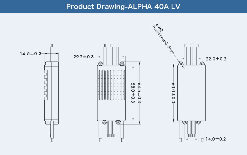اسپید کنترل 40 آمپر T-motor ALPHA 40A LV